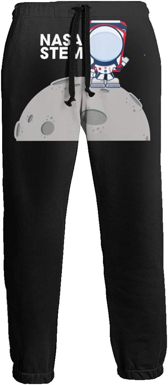 QIKING Pants NASA Men's Sports Pants Comfortable Casual Pants White Clothing