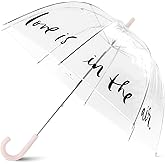 kate spade new york Clear Umbrella for Rain, Large Bubble Umbrella for Weddings, Love Is In The Air