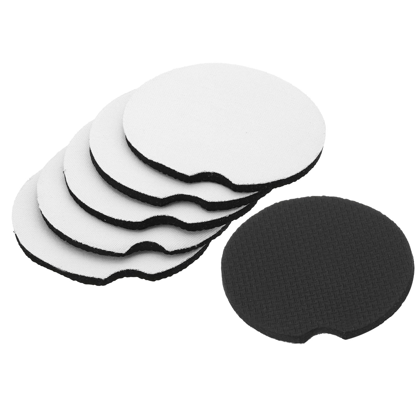 PATIKIL Sublimation Coaster Blanks, 10Pcs 2.76" Circular Opening Blank Cup Coasters for Thermal Sublimation DIY Crafts, White