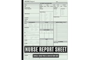 Nurse Report Sheet Notebook (single-sided page & can be torn out): Nurse Brain Sheets for Multiple Patients Recording | Log B