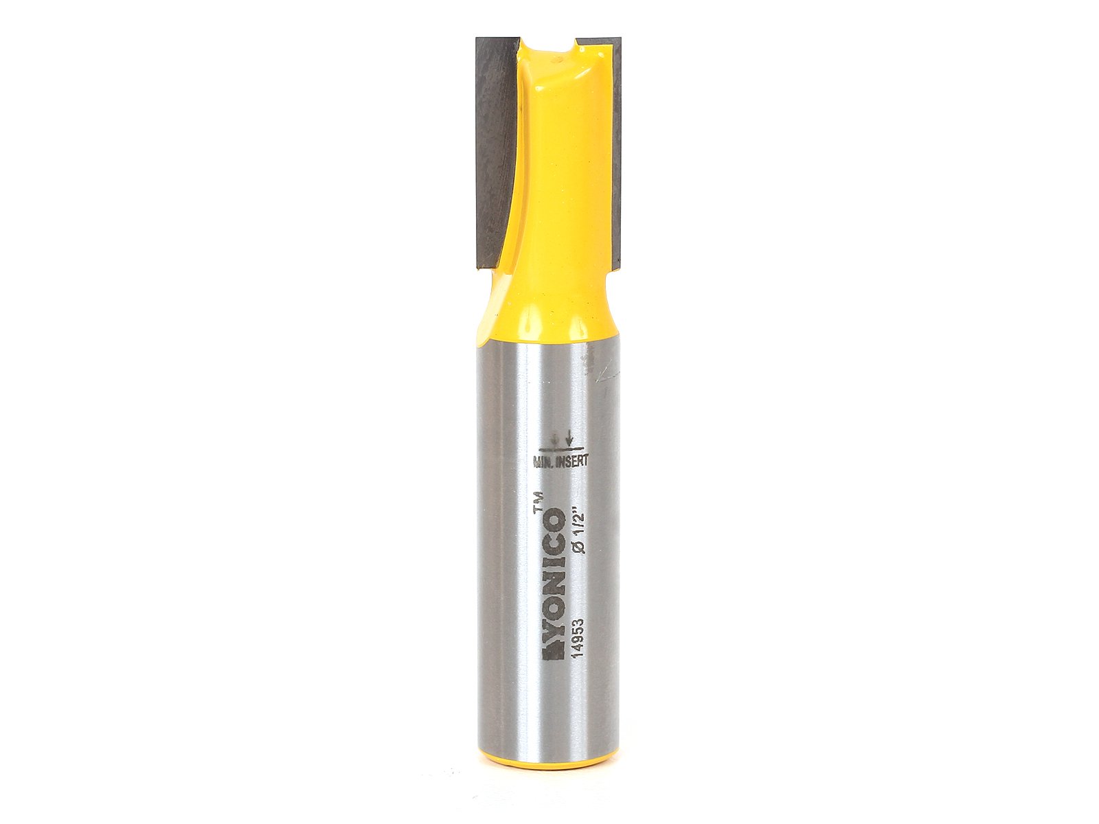 Yonico 14953 - Straight Router Bit, Cutting Diameter: 1/2", Cutting Height: 3/4" - 1/2" Shank