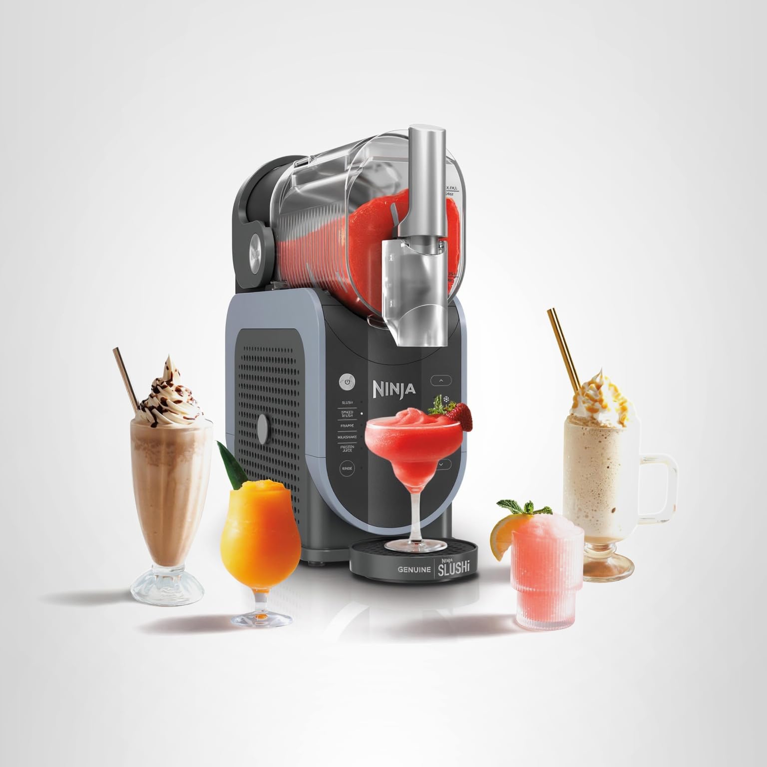 Ninja SLUSHi with RapidChill Technology, 88 oz. Frozen Drink & Slushie Machine, 5 Preset Programs, Margaritas, Frappés, and More, Premium Accents, Black, FS301
