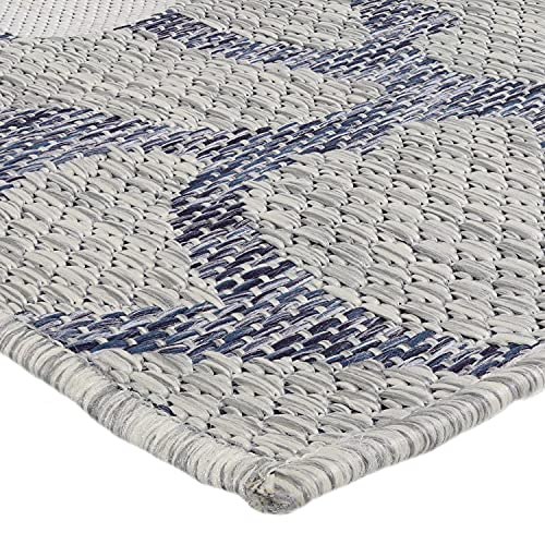 Sunnydaze Flourishing Fantasies Indoor/Outdoor Patio Area Rug 7x10 Foot