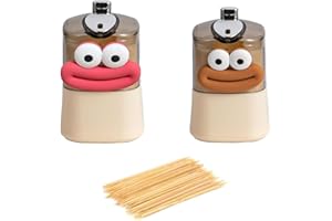 2-Pack Big Mouth Automatic Pop-Up Toothpick Dispenser Holder - for Kitchen, Restaurant, Hotel, Living Room, Sturdy Safe Porta