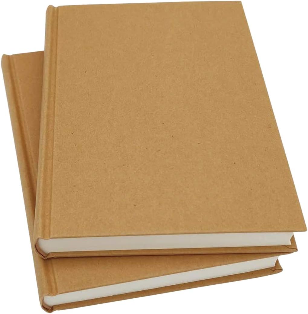 8.5x11 ketch Book, Pack of 2, 240 Sheets (100gsm), Hardcover Bound Sketch Notebook, 120 Sheets Each, Acid-Free Blank Drawing Paper, Ideal for Kids and Adults, Kraft Cover: Office Products