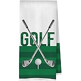 BlissfulAbon Golf Gifts Kitchen Towels - Golfing Lovers Decorative Waffle Dish Towels for Kitchen Decor, Golfer Gift Hand Towel, Tea Towel, 16x24 Inches