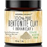 Molivera Organics Premium 1 lb Bentonite Clay Pure, Natural Detoxifying Clay for Face Masks, Hair Care & More - Best Healing Clay - USA Made