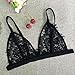 Toraway Bra Top Women Translucent Sheer Lace Strap Lingerie Bra Bustier Top (Small, Black)