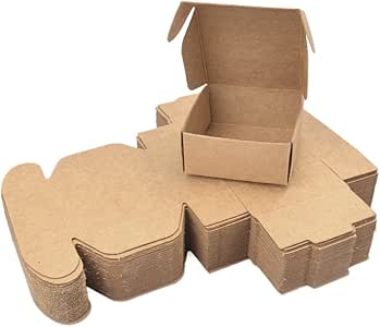 Pinji 50PCS Cajas de Cartón Automontables para Empaquetar o Enviar S: Amazon.es: Hogar