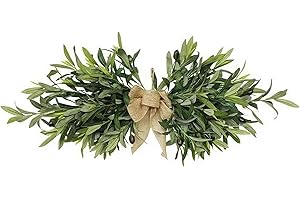 GENERIC 24" Floral Swag,Greenery Swag,Large Artificial Mixed Eucalyptus Leaves Swag,Handmade Front Door Twigs Leaves Greenery Decorative Swag,Spring Floral Swag for Wedding Arch Party Wall Home Garden Decor