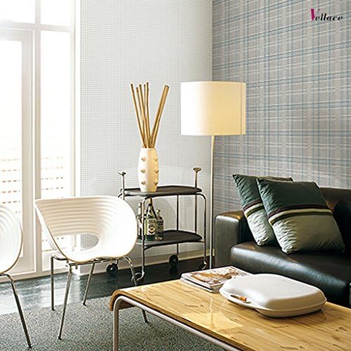 [VELLACE] Extremely Convenient Wallpaper Glued by Water / Refreshing Phytoncide Eco-friendly Wallpaper Roll 17.7” x 98.4” #Check gray