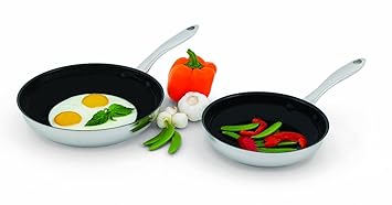 2 piezas – Wolfgang Puck omelet antiadherente sartenes sartén 2 piezas 8 "y 10"