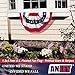 Anley US National Pleated Fan Flag, 1.5x3 ft American Bunting Flag Patriotic Stars & Stripes - Sharp Color and Fade Resistant - Canvas Header and Brass Grommets - United States 1.5 x 3 Feet Half Fan Banner