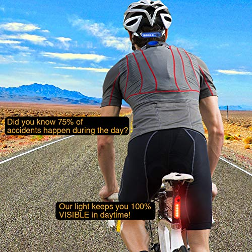 Yuwumin Rear Bike Tail Light 2 Pack,Ultra Bright USB Rechargeable Volcano Bicycle Taillights,Red High Intensity Led Accessories Fits On Any Road Bikes,Helmets. (Red-1pc,Blue-1 pc)