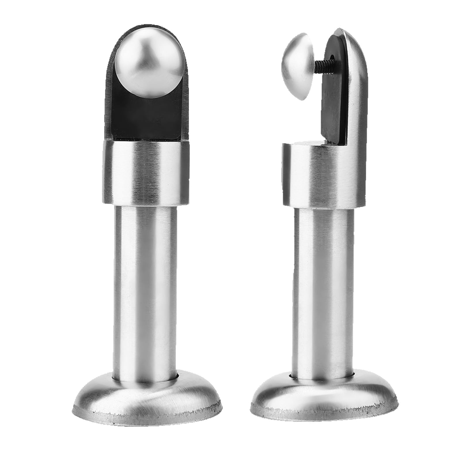 Gsycle 2 Pcs Toilet Cubicle Legs, Adjustable Legs 12-18mm Toilet Partition Foot Stainless Steel Toilet Cubicle Fittings Legs Support Feet Toilet Partition Hardware with Accessories