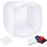NEEWER 24x24 inch/60x60 Cm Photo Studio Shooting Tent Light Cube Diffusion | Soft Box Kit with 4 Colors Backdrops, (Red Dark Blue Black White) for Photography