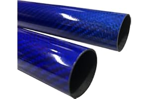 KARBXON - CARBON FIBER TUBE - Blue - 14mm X 12mm X 1000mm - Hollow carbon fiber rods - Glossy carbon tubes - Pure carbon fibre tubes - Lightweight High Strength Carbon Fiber Shaft - 39.4 in x .55 in