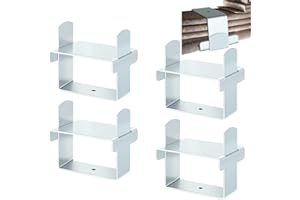 DaisyInner 4 Pcs Leaf Spring Clamp Kit Leaf Springs up to 2.5” Wide Lock Leaf Spring Together for Vehicles Stabilizing Control, Leaf Spring Bend Repair Clip with Cap Wide Axle Rebound Clamp(Silver)