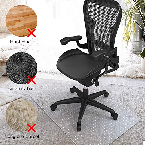 Azadx Clear Office Chair Mat for Low, Standard and No Pile Carpeted