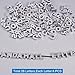 NBEADS 156 Pcs Rhinestone Slide Beads, Alloy Alphabet A-Z Alphabet Letters Beads for DIY Bracelet Wristbands Necklace Choker Jewelry Making