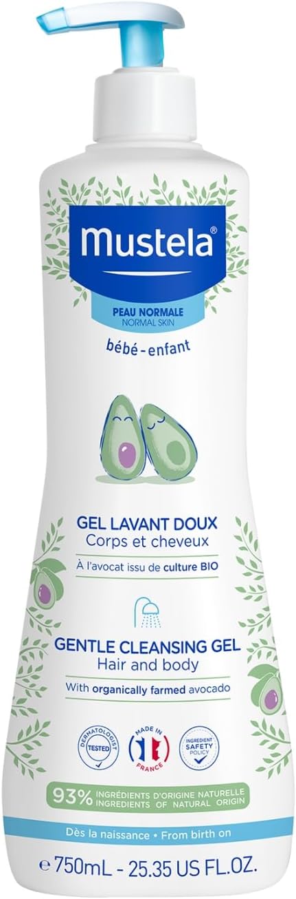 Mustela Bebe Gentle Cleansing Gel 750ml - Baby Body & Hair Wash