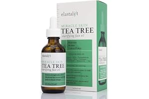 Elastalift Tea Tree Oil Facial Spot Treatment W/Witch Hazel Clarifying Tea Tree Oil For Face Helps Target Redness, Acne, Bumps, Dry Itchy Skin, & Large Pores. Non-Irritating Formula, 1.8 Fl Oz