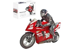 rcxperts Remote Control Motorcycle, 1/6 Scale 2.4GHz RC Dual-Motor Electric Two-Wheel Self-Balancing Motorcycle Model with Si