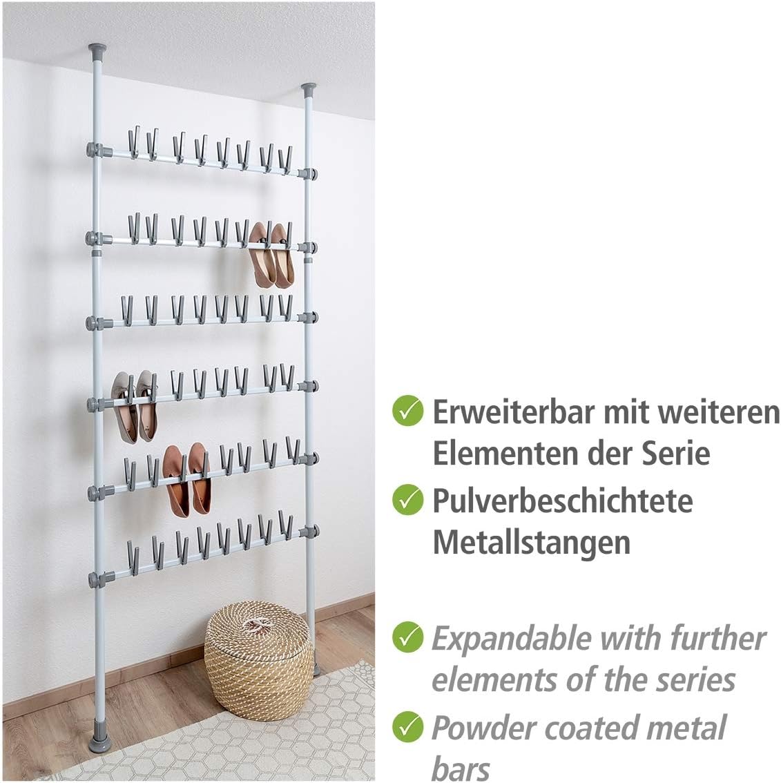 WENKO Doucheinlage Natur-Kautschuk Beige - Anti-Slip Douchemat Met Zuignappen