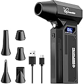 DreamBee Compressed Air Duster, 150000RPM Super Power Electric Air Duster with LED Display, 4-Gear Rechargeable Air Blower with LED Light, Cordless Turbo Fan for Computer, Keyboard, Car, Home, Outdoor