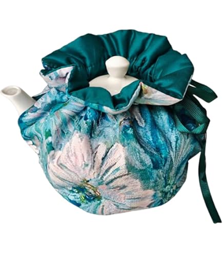 Tea Cozy, 100% Cotton Vintage Floral Teapot Dust Cover Tea Cozies