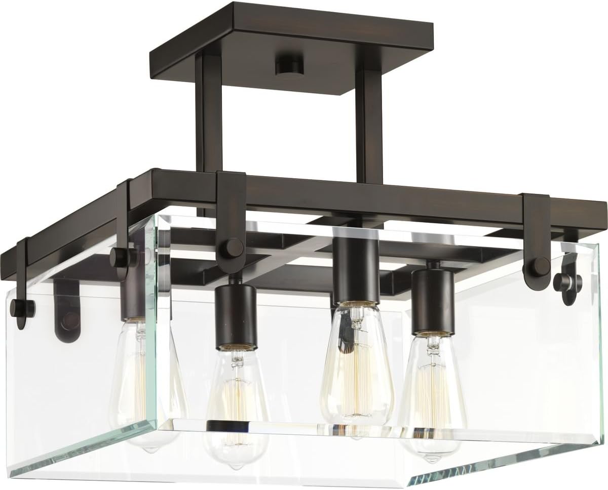 Progress Lighting P350090-020 Glayse Close-to-Ceiling, Antique Bronze: Home Improvement