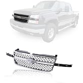 Front Grille Grill Fits 03-06 Silverado &amp; 07 Classic(W/O Molding Trim) | Front Grille Grill Frame Black Honeycomb Insert for Silverado 03-06 1500 HD / 2500 HD / 3500&amp;07 1500 HD/2500 HD/ 3500 Classic
