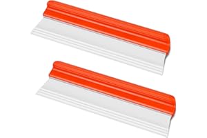 Youdaju 2 Pack 12.2 Inch Car Drying Squeegee Water Blade Silicone Squeegee Professional Automotive Wiper Car Squeegee Auto Car Dryer with Flexible Squeegee Water Blade for Car Home Use (Orange)