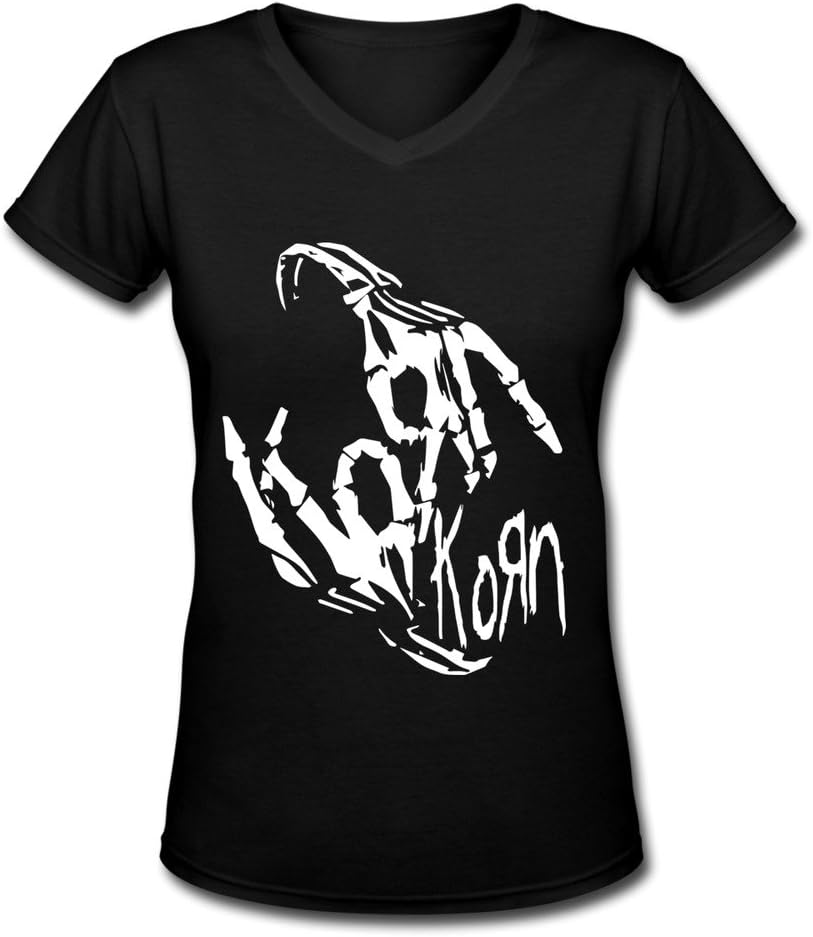 KEIKO Women's Korn Band T-Shirts V-Neck