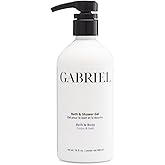 Gabriel Skincare Bath & Shower Gel, Natural, Paraben Free, Vegan, Cruelty-free, Non GMO, Infused with Vitamin C and aloe vera, restore natural moisture balance, 16 oz.