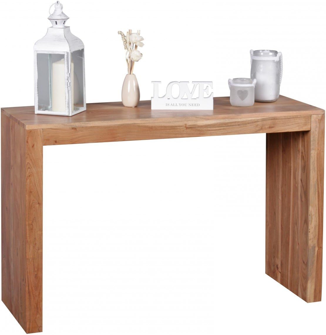 Konsolentisch Massivholz Akazie Konsole Schreibtisch 115 x 40 cm