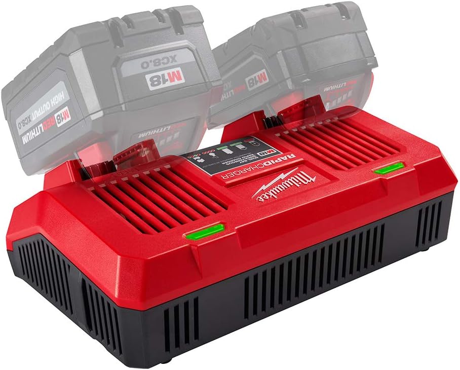 Milwaukee 48-59-1802 M18 Dual Bay Simultaneous Rapid Charger - - 