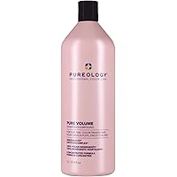 Pureology Pure Volume Shampoo, For Flat, Fine & Colored Hair, Adds Body & Clarifies Buildup, Vegan & Sulfate-Free Formula
