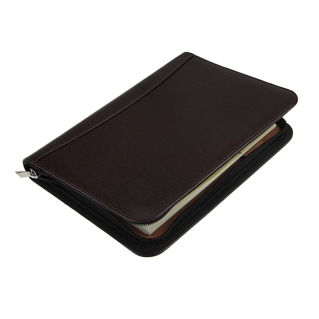 Upscale PU Leather Cover A5 Zipper Notebook Spiral Bound Looseleaf