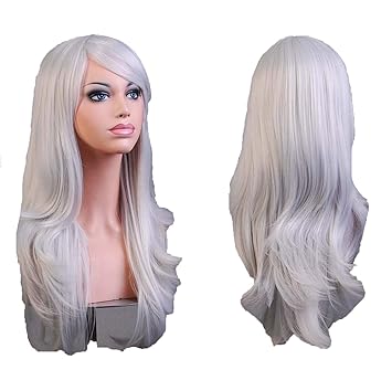 Amazon Com Long Wavy Wig Red Green Puprle Pink Black Blue Sliver