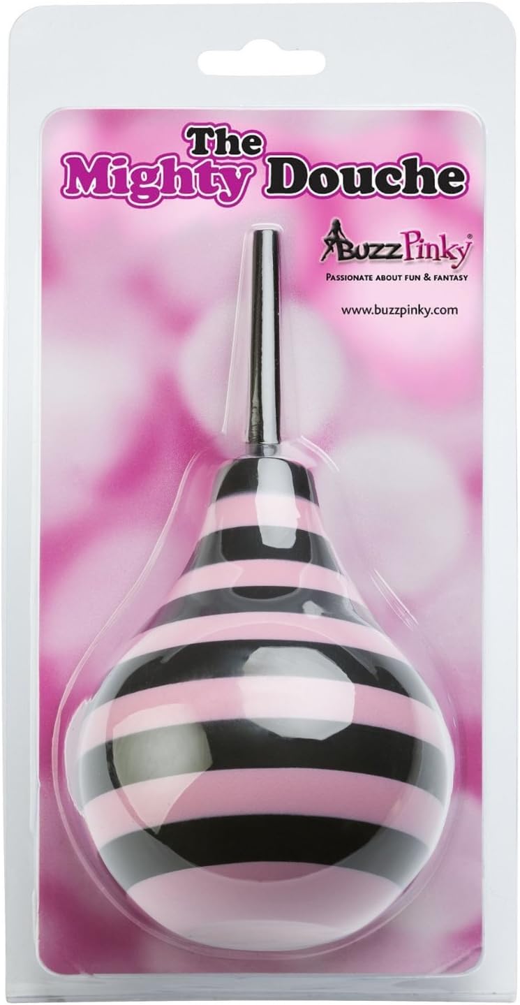 Reusable Enema Bulb - The Mighty Douche Colon & Anal Cleaning Kit (Pink), Pink/Black