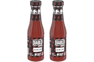 Taco Bell Diablo Hot Sauce, (2 Pack) 7.5oz bottles, With Deal Dave Card