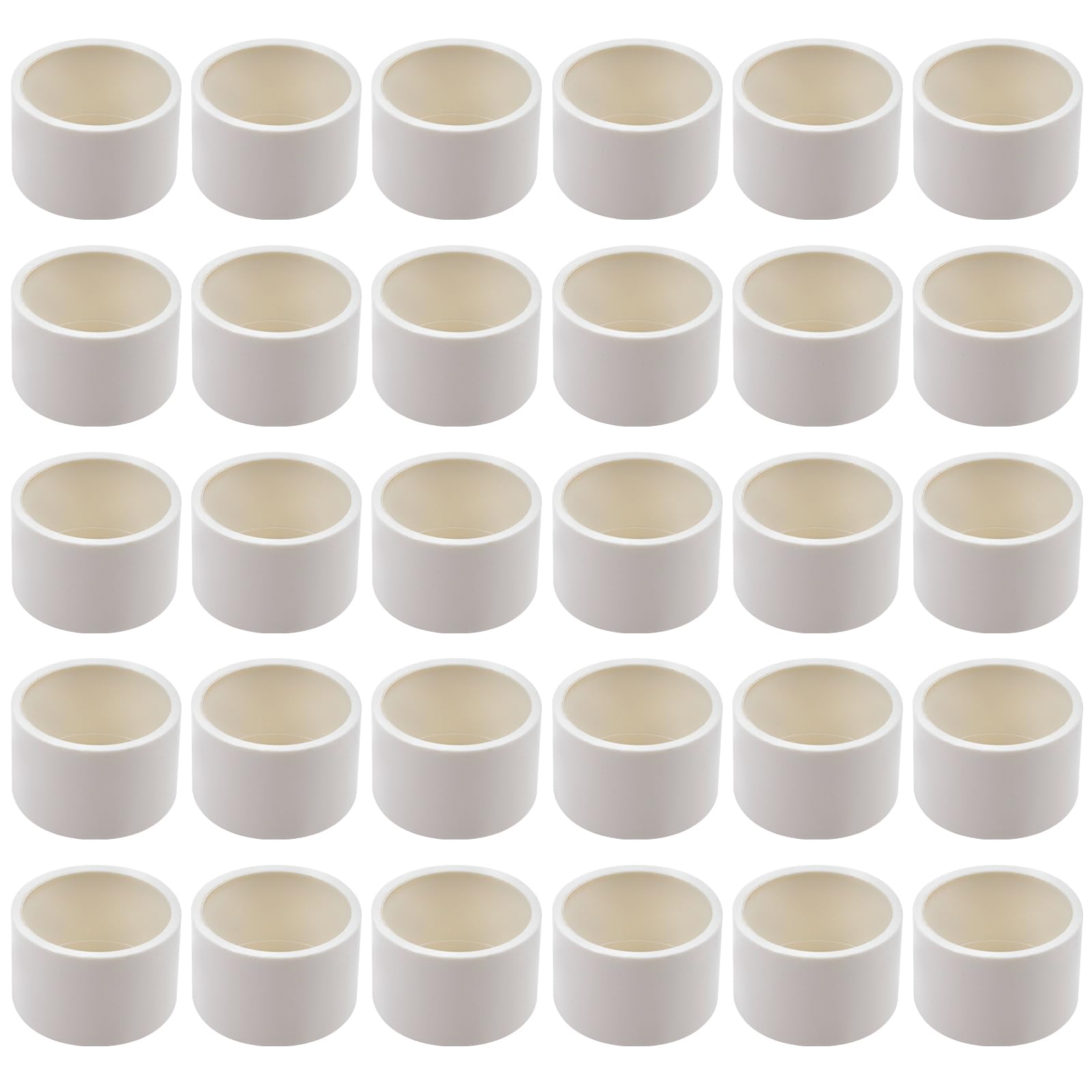 Photo 1 of Coshar 30Pcs PVC Pipe End Cap White 1-1/4" Plug Adapter Plug Socket Fittings for Build PVC Furniture DIY Garden Shelf for 1-1/4" Outer Diameter Pipe