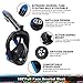 Aidong 180° Full Face Snorkel Mask-Panoramic View Anti-Fog Foldable Tubeless Design.See More Underwater World Than Traditional Snorkeling Masks for Men Women Adults Kids