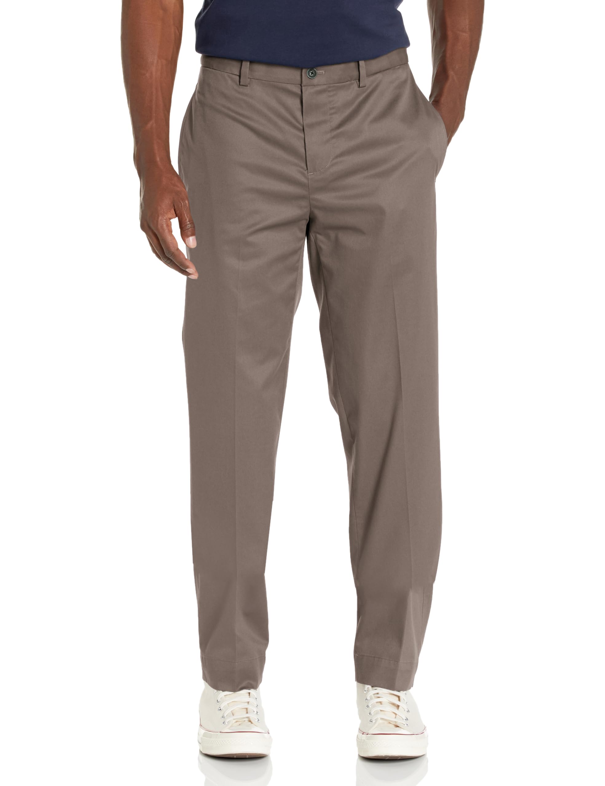 Brooks Brothers Men’s Regular Fit Stretch Lightweight Advantage Chino Pants, Magnet Grey