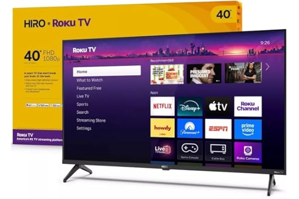 Roku Hiro TV 40" 1080p Full HD Smart TV with Dolby Audio for Streaming, LED Direct Lit, with Wi-Fi, Bluetooth, 3X HDMI Ports - H40C3C4 (Renewed)