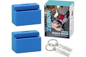MORLIKE LIVING Morlike Silicone Seatbelt Secure Buckle Safety Cover Lock (BLUE2-2 PCAK)