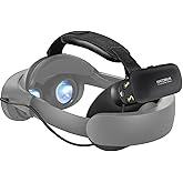 KKCOBVR Battery Head Strap with 10000 mAh Compatible with Meta Quest Pro Accessories Charging Dock Increase The Use Time by 2-3 Hour