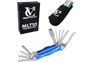 VeloChampion Bike Multitool 14in1 Compact Cycling Repair Kit | Allen Keys, Spoke Wrench, Screwdriver, Tyre Lever, Bottle Open