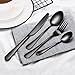 WOAIWO-Q 20--Piece Flatware Silverware Set ，Tableware Set ，Dinnerware Set Service for 4 Stainless Steel Cutlery Include Knife Fork Spoon Dishwasher Safe (Black)
